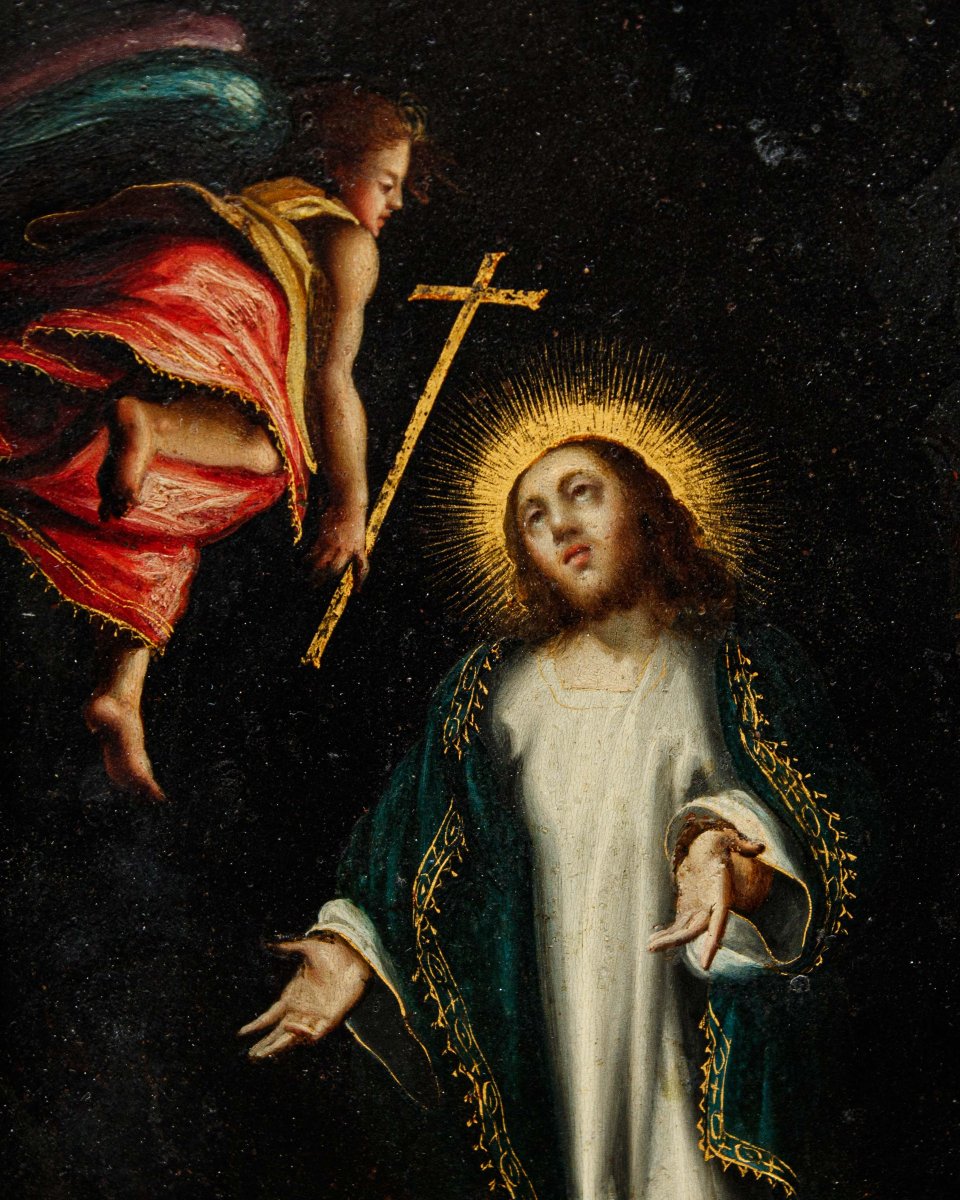 Le disciple d’Antonio Allegri, dit Correggio (1489 - 1534), Prière dans le jardin-photo-1