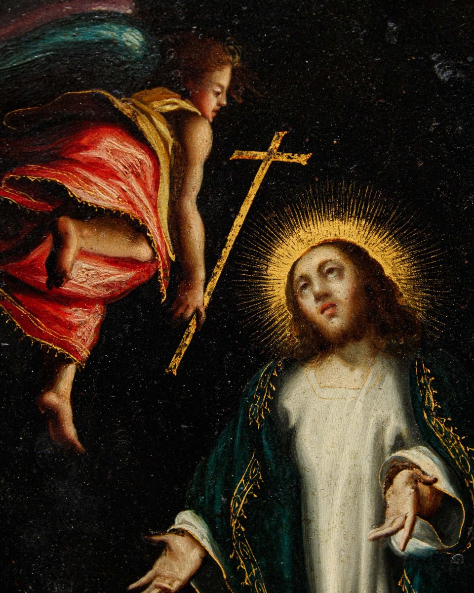 Le disciple d’Antonio Allegri, dit Correggio (1489 - 1534), Prière dans le jardin-photo-5