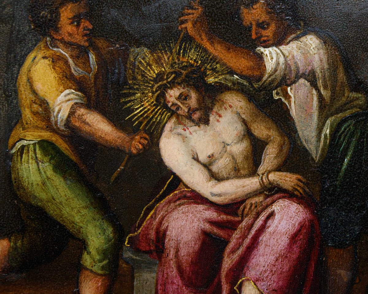 Toscane, XVIe siècle, Christ couronné d’épines-photo-3