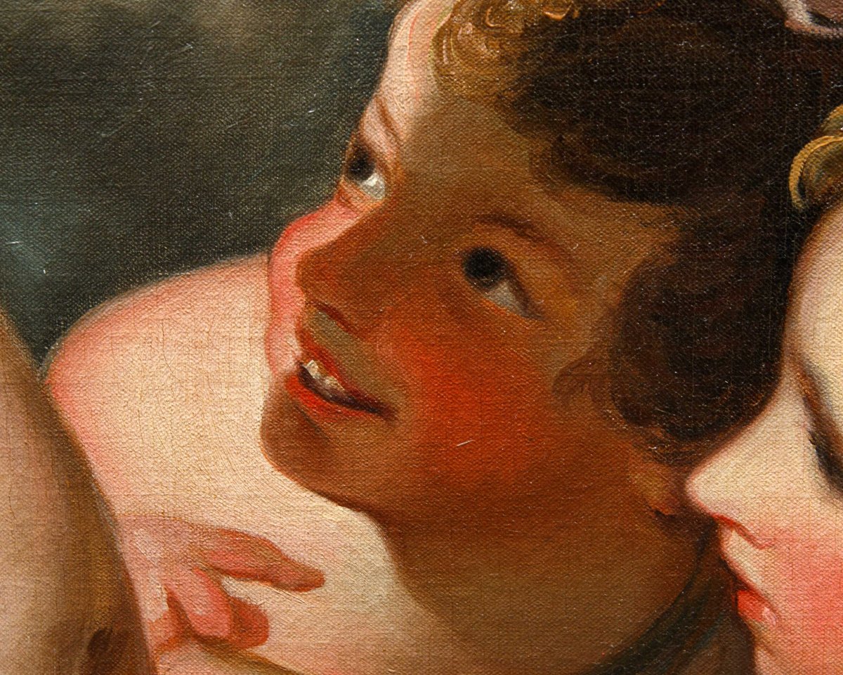Joshua Reynolds (Plympton, 1723 - Londres, 1792), Disciple de, L’éducation de Cupidon-photo-4