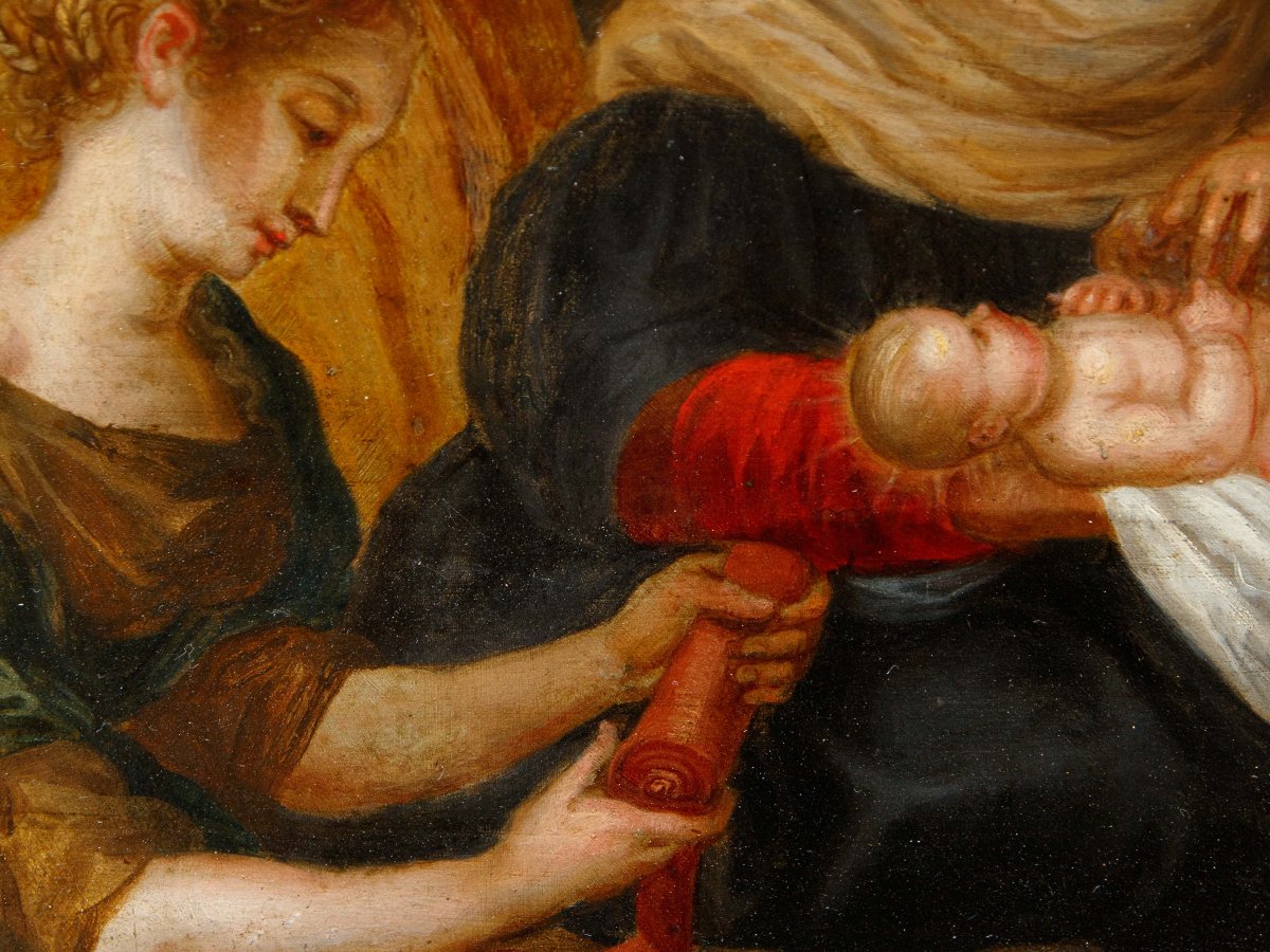 Atelier de José Leonardo (Saragosse, 1601 - 1653), Naissance de la Vierge-photo-1