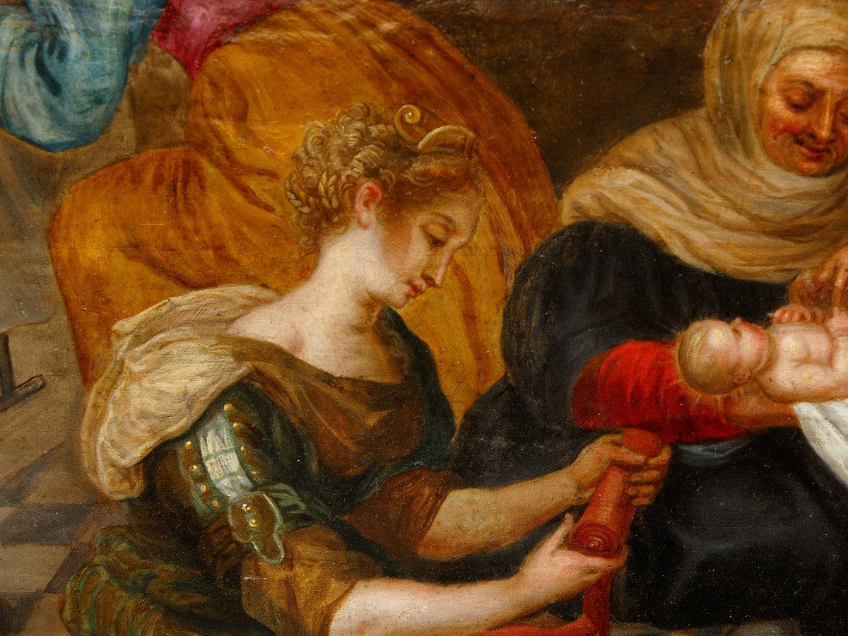 Atelier de José Leonardo (Saragosse, 1601 - 1653), Naissance de la Vierge-photo-7