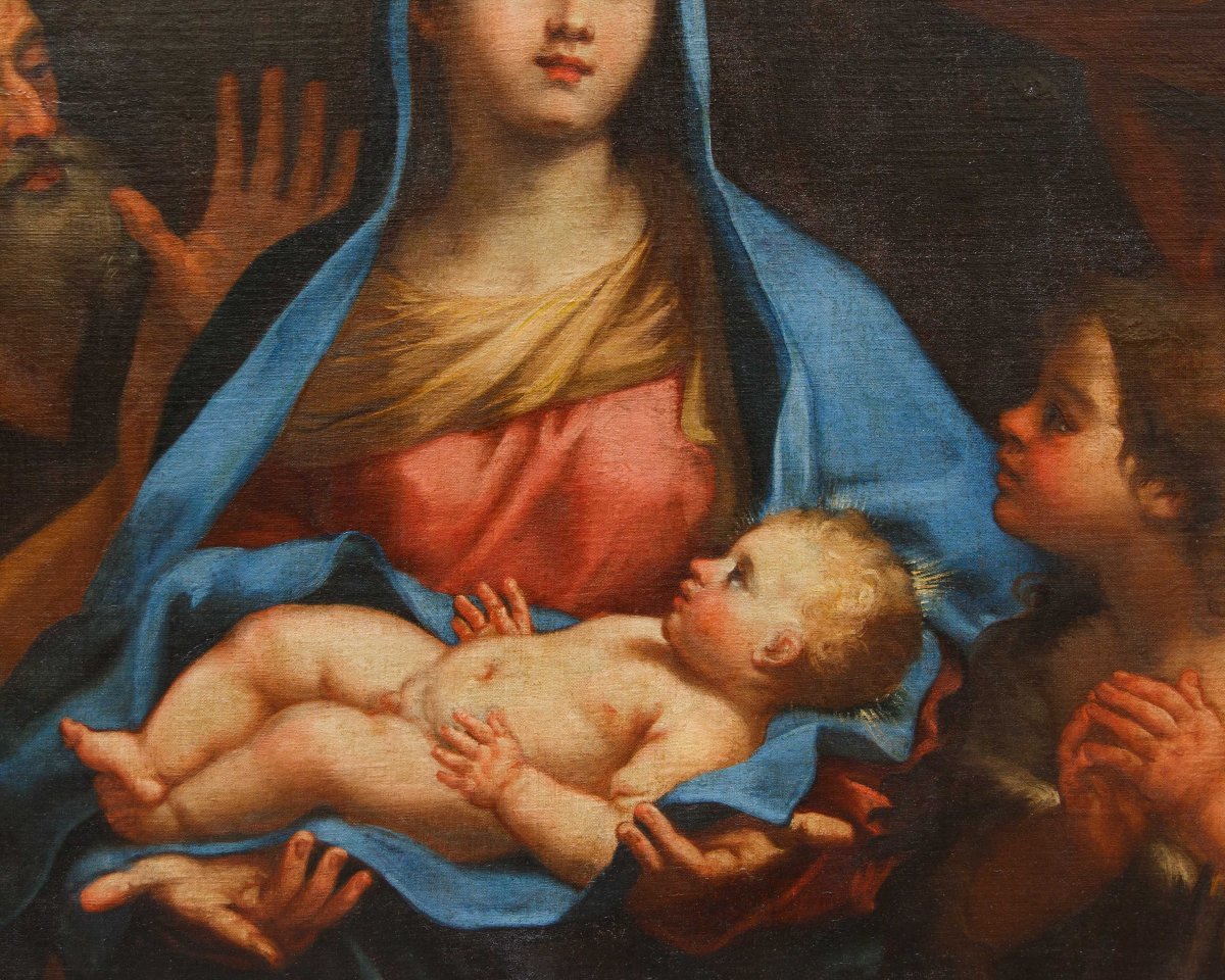 Giambettino Cignaroli (Vérone, 1706 - 1770),attr., Sainte-Famille avec saint Jean-photo-2
