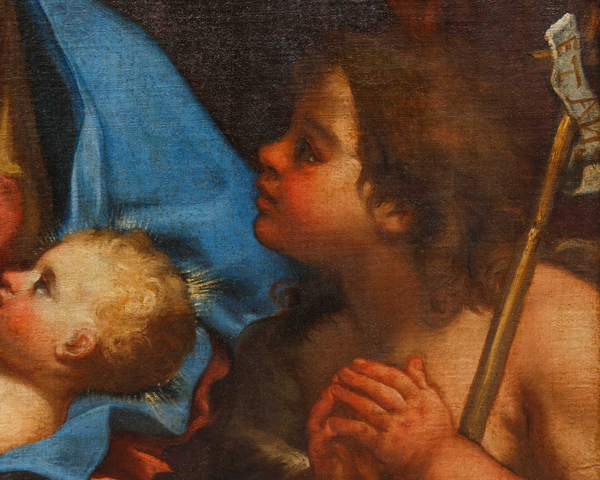 Giambettino Cignaroli (Vérone, 1706 - 1770),attr., Sainte-Famille avec saint Jean-photo-6