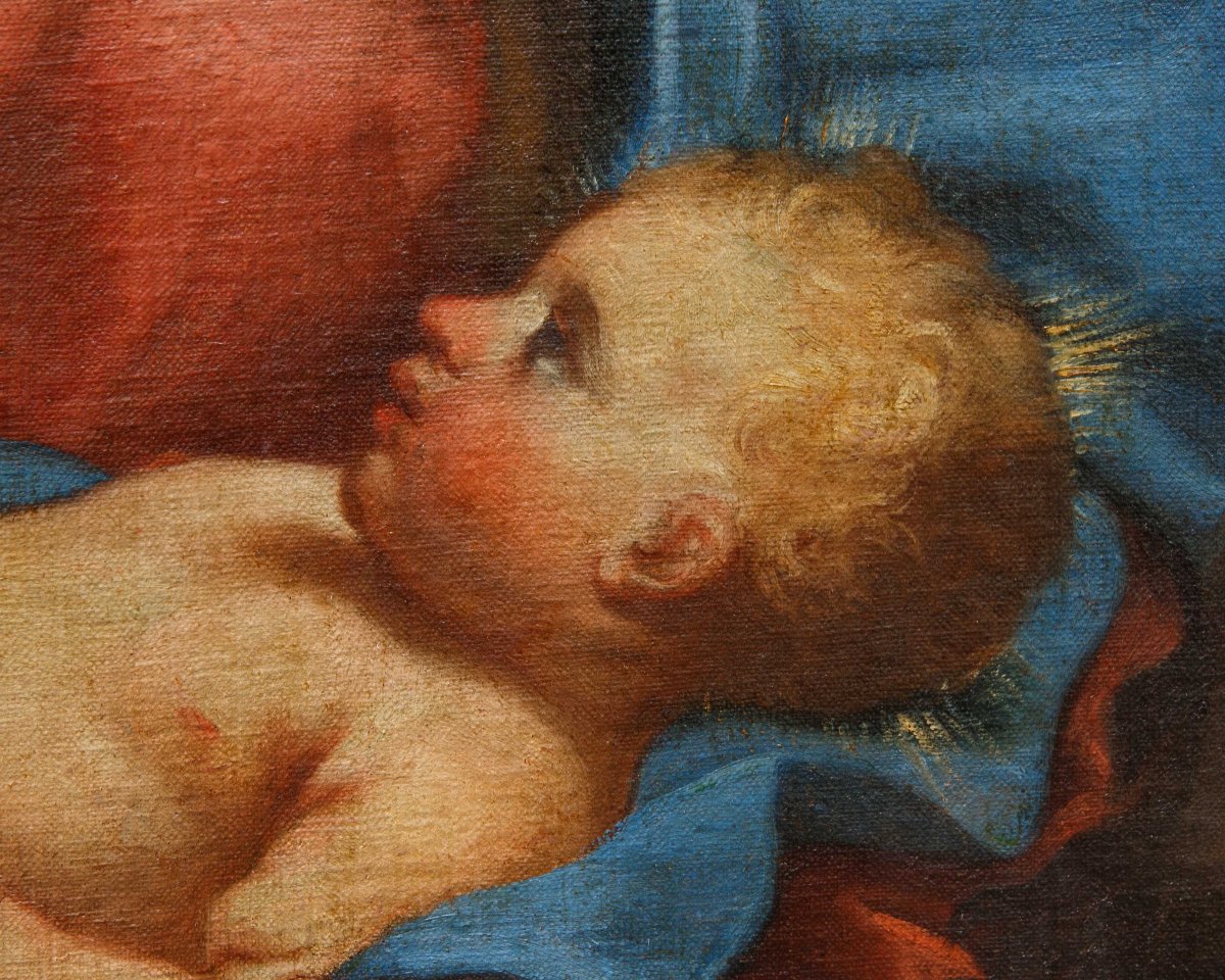 Giambettino Cignaroli (Vérone, 1706 - 1770),attr., Sainte-Famille avec saint Jean-photo-7