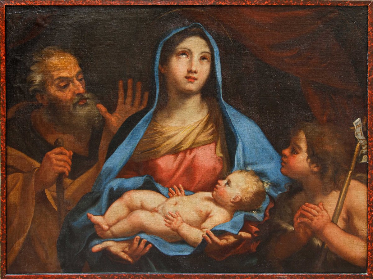 Giambettino Cignaroli (Vérone, 1706 - 1770),attr., Sainte-Famille avec saint Jean