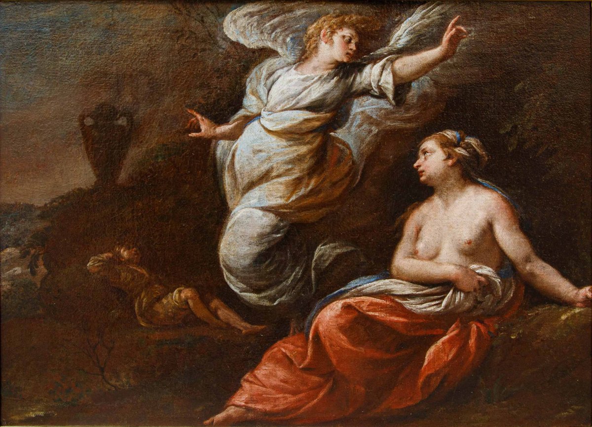 Carlo Francesco Nuolone (milan, 1609–1662), The Angel’s Appearance To Hagar And Ishmael-photo-2