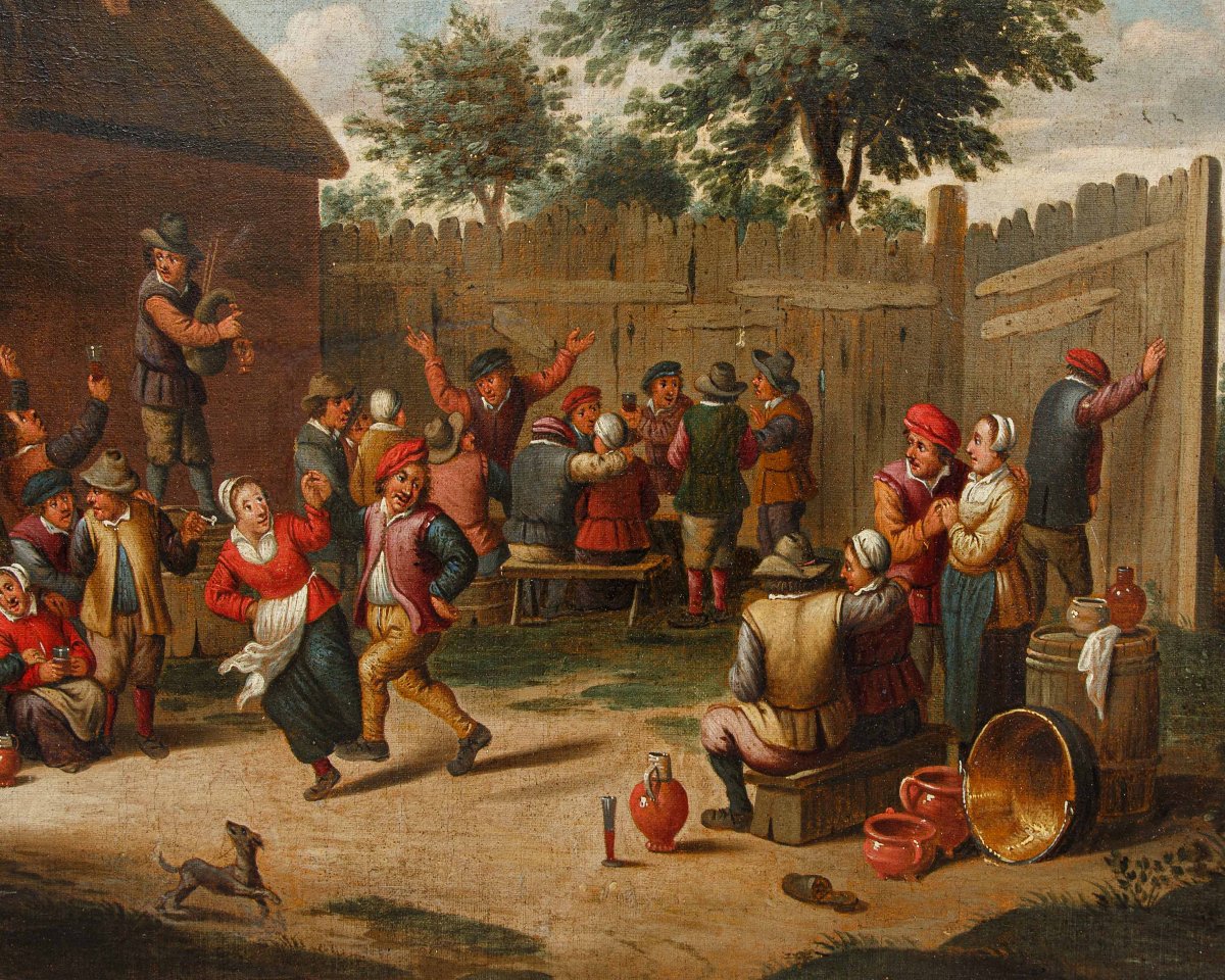 David Teniers le Jeune (Anvers, 1610 - Bruxelles, 1690), atelier de, Fête de village-photo-4