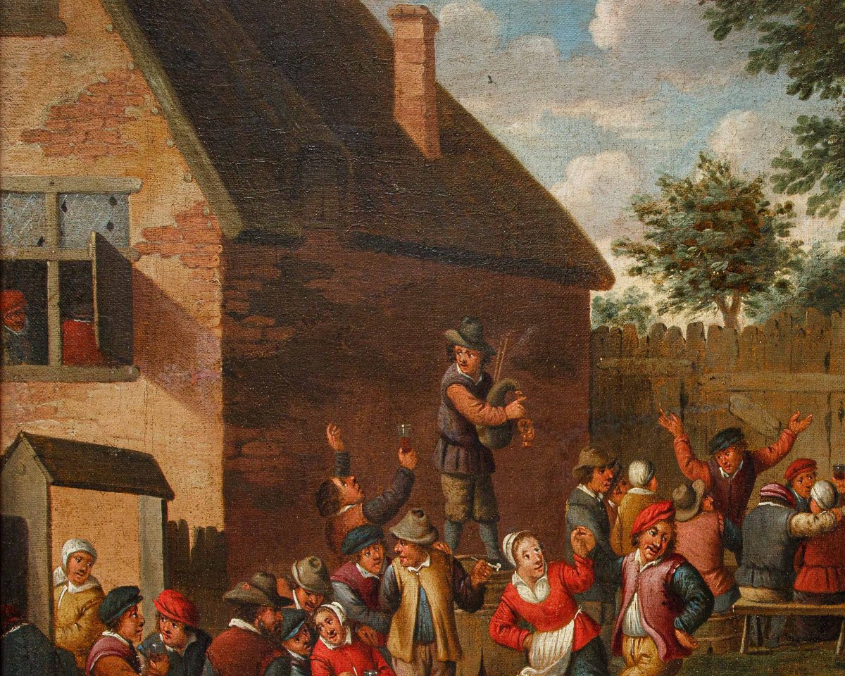 David Teniers le Jeune (Anvers, 1610 - Bruxelles, 1690), atelier de, Fête de village-photo-2
