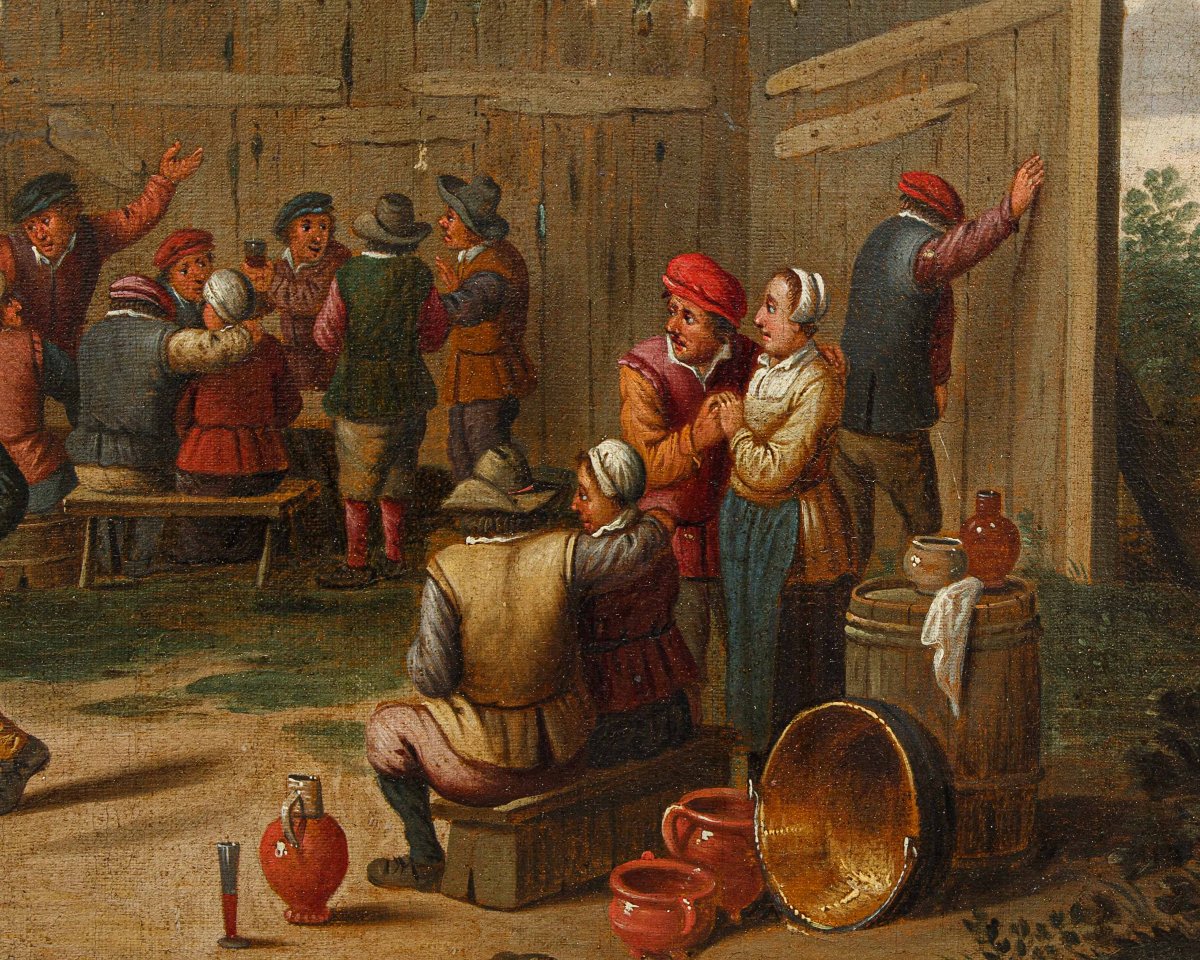 David Teniers le Jeune (Anvers, 1610 - Bruxelles, 1690), atelier de, Fête de village-photo-3