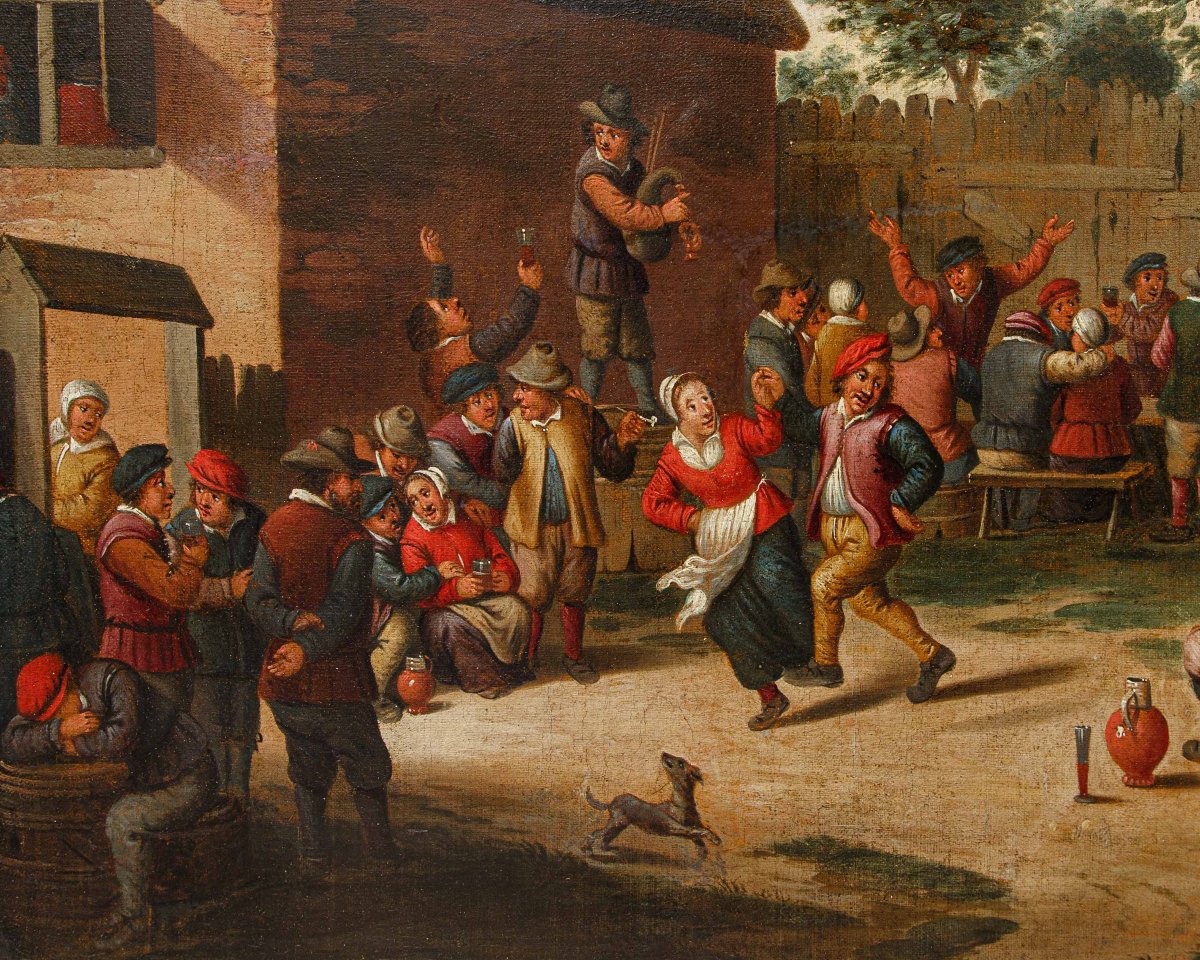 David Teniers le Jeune (Anvers, 1610 - Bruxelles, 1690), atelier de, Fête de village-photo-4
