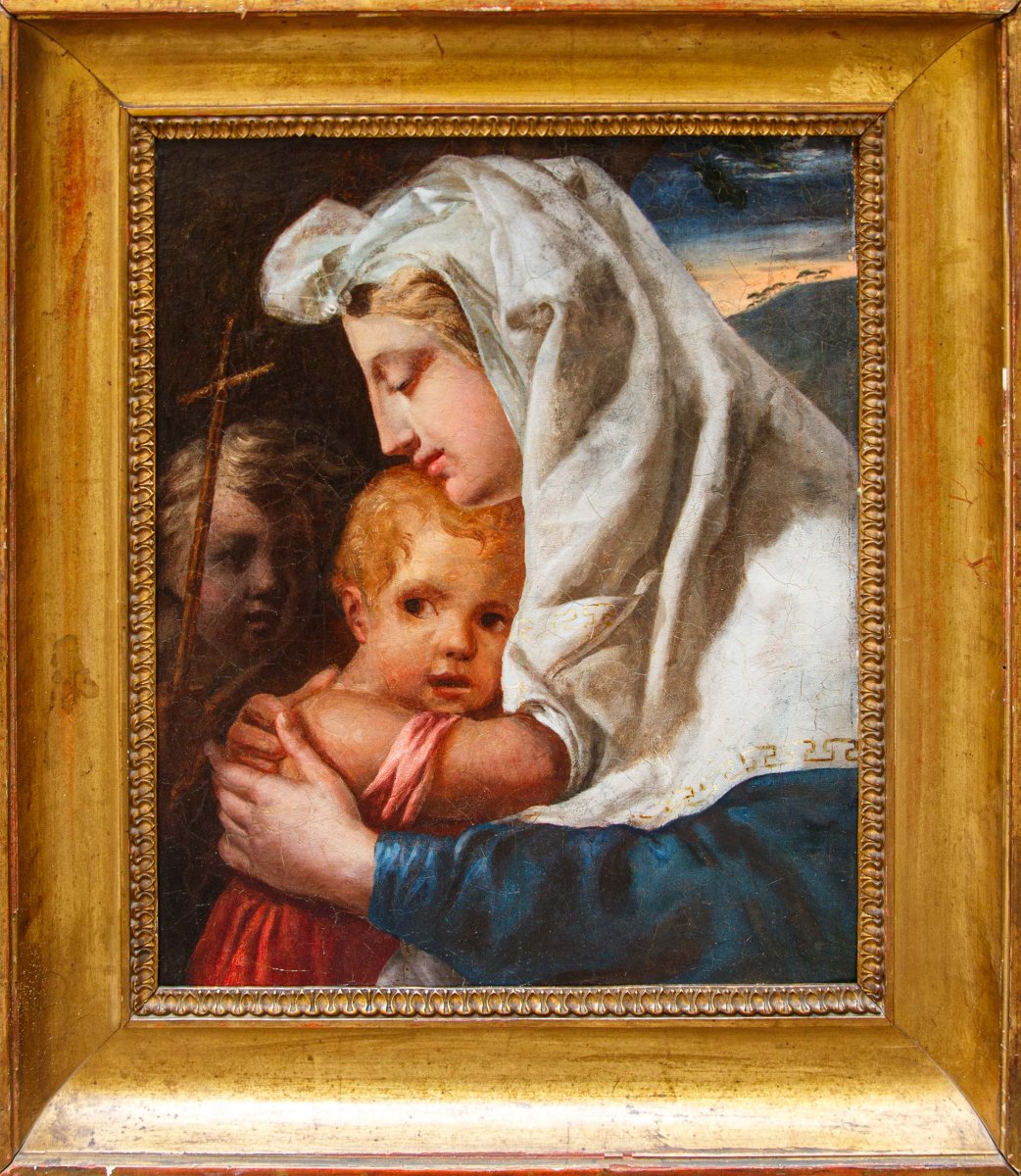 École vénitienne du XVIIIe siècle, Vierge à l’Enfant et Saint Jean