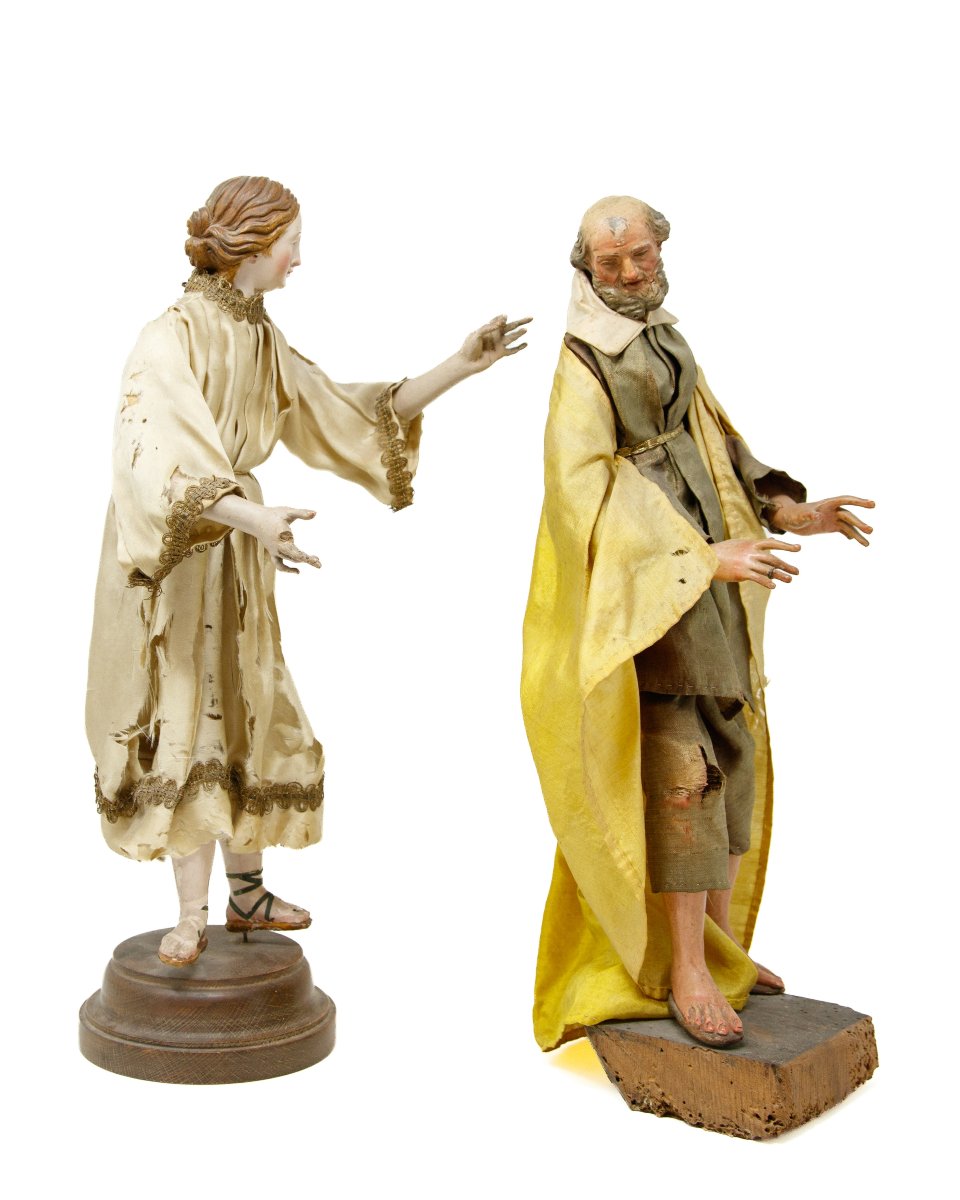 Naples, XVIIIe siècle, Figures de la crèche-photo-3