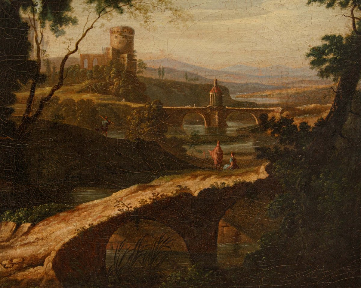 Giuseppe Bacigalupo (tribogna (ge), 1744 – Genoa, 1821), Attributed, Landscape With Ruins-photo-4