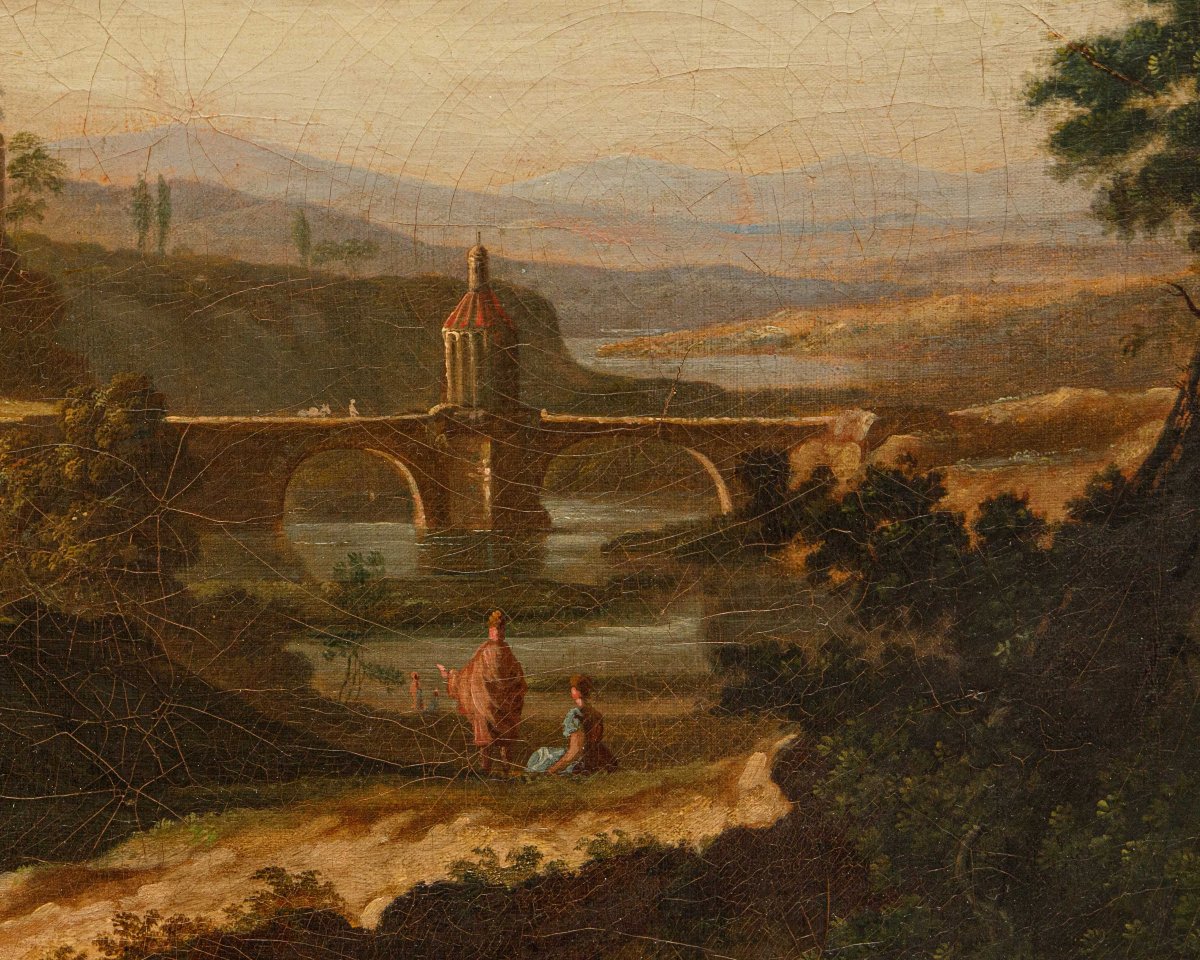 Giuseppe Bacigalupo (tribogna (ge), 1744 – Genoa, 1821), Attributed, Landscape With Ruins-photo-2