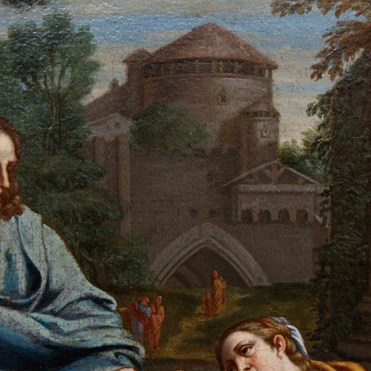 A Follower Of Annibale Carracci (bologna, 1560 – Rome, 1609), 17th Century, Christ And The Canaanite Woman-photo-1