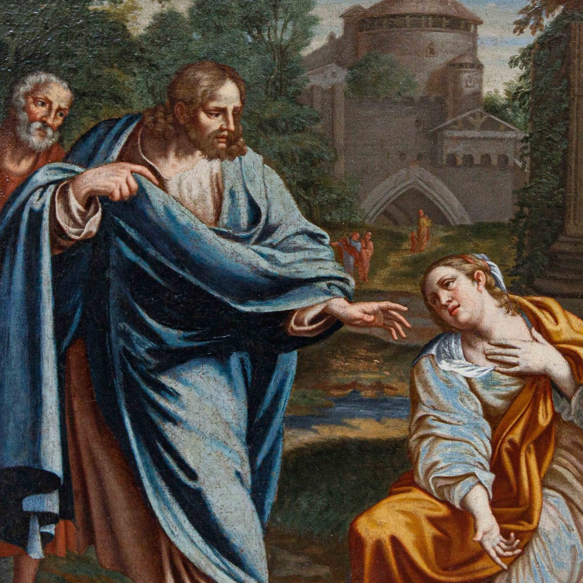 A Follower Of Annibale Carracci (bologna, 1560 – Rome, 1609), 17th Century, Christ And The Canaanite Woman-photo-6