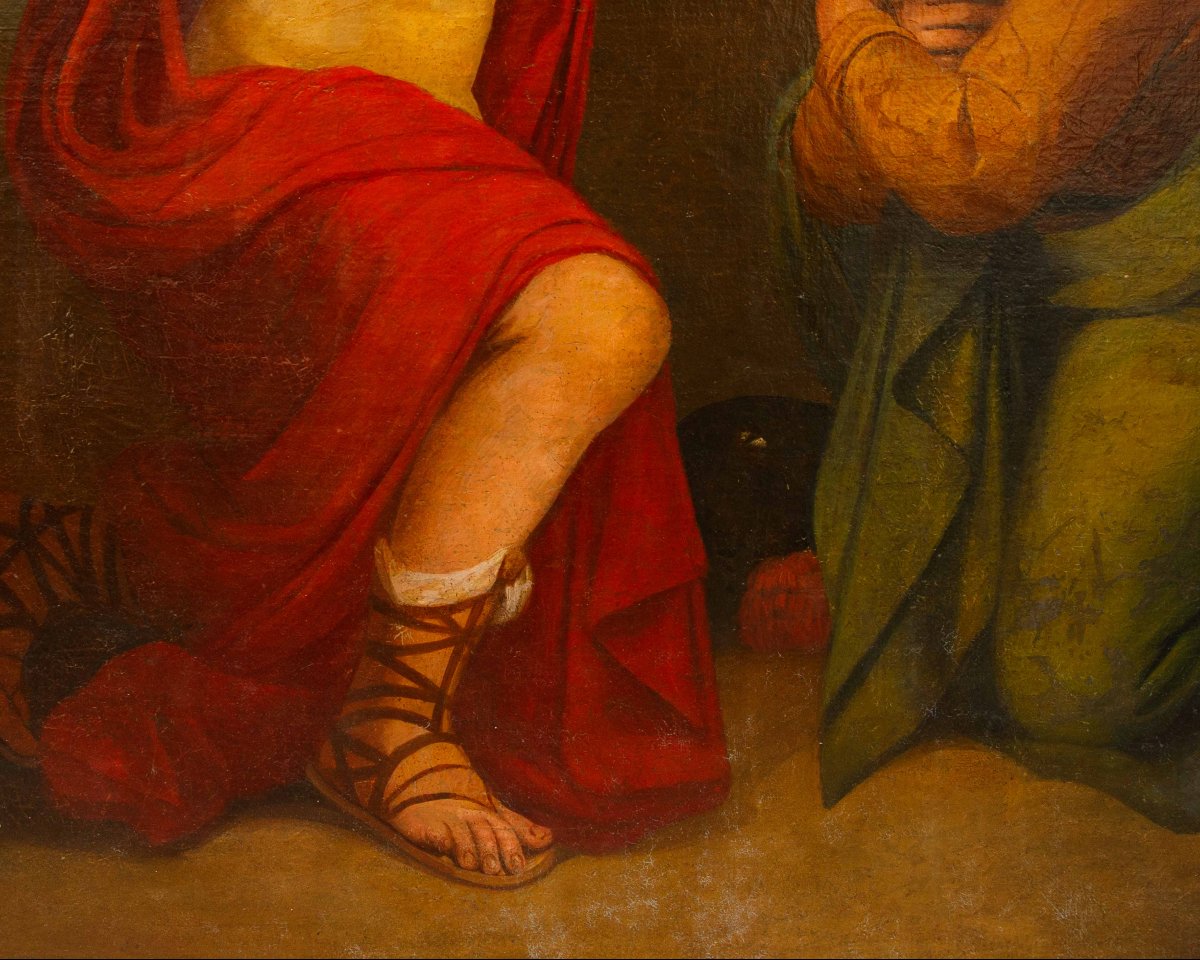 Neoclassical Painter, 19th Century; Cornelius Receives The Holy Spirit, With Peter On The Right-photo-1