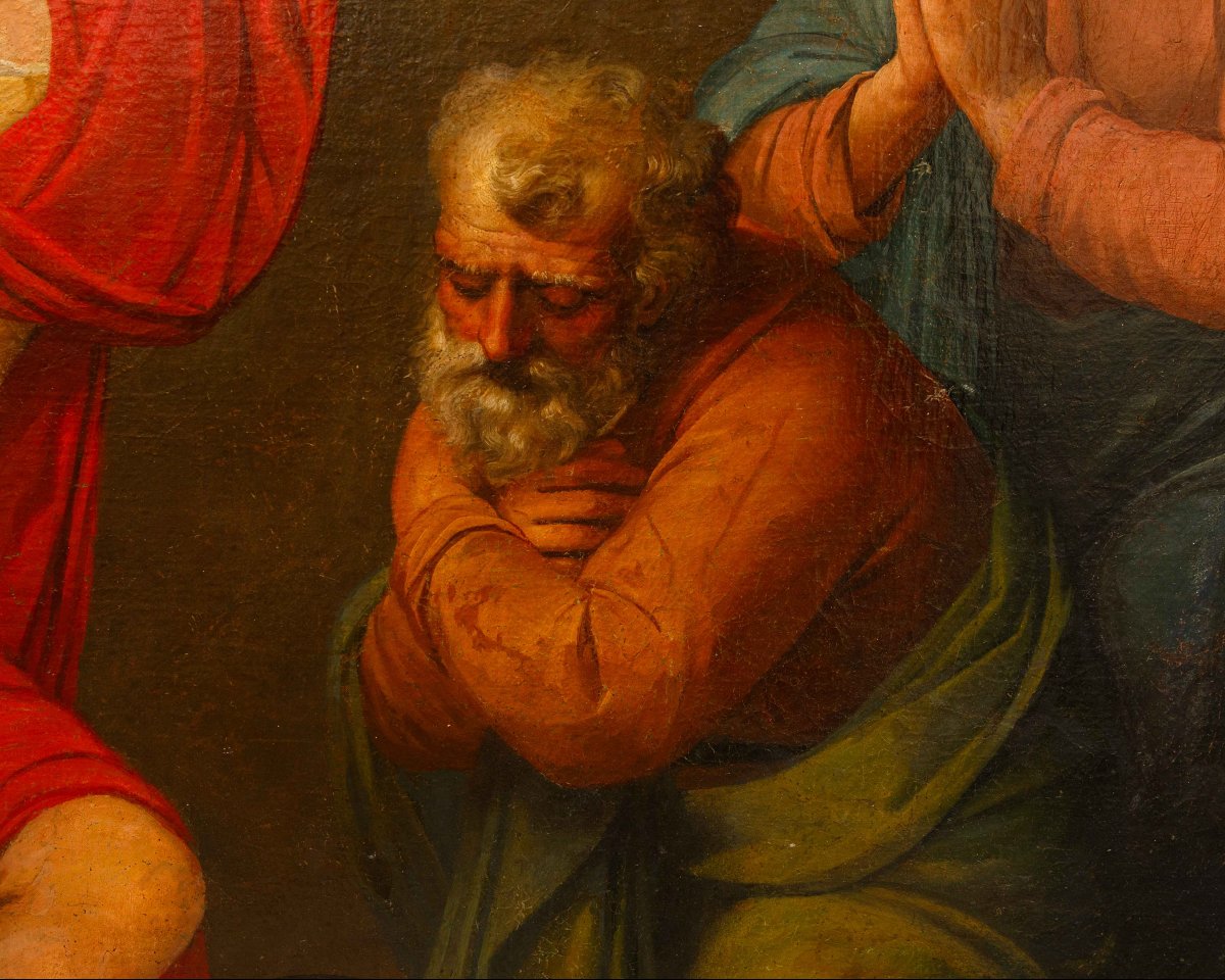Neoclassical Painter, 19th Century; Cornelius Receives The Holy Spirit, With Peter On The Right-photo-5