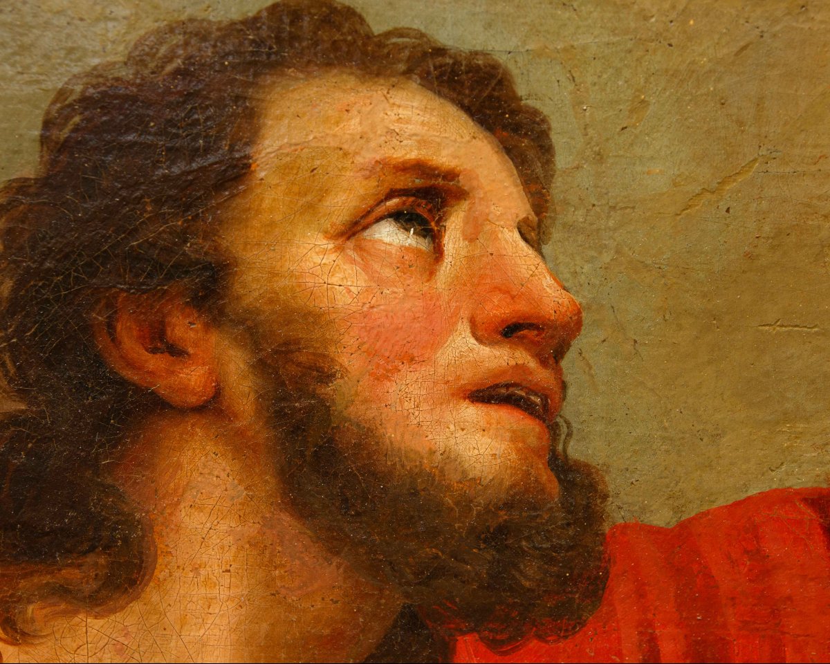Neoclassical Painter, 19th Century; Cornelius Receives The Holy Spirit, With Peter On The Right-photo-6