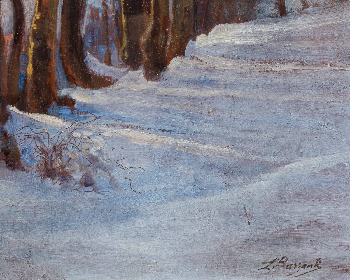 Licinio Barzanti (Forlì, 29 octobre 1857 - Côme, 4 décembre 1944), Paysage enneigé-photo-6