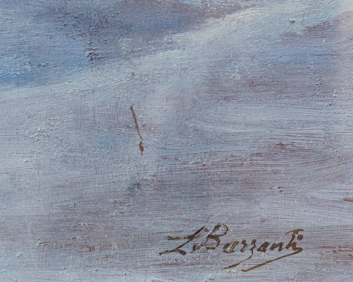 Licinio Barzanti (Forlì, 29 octobre 1857 - Côme, 4 décembre 1944), Paysage enneigé-photo-7