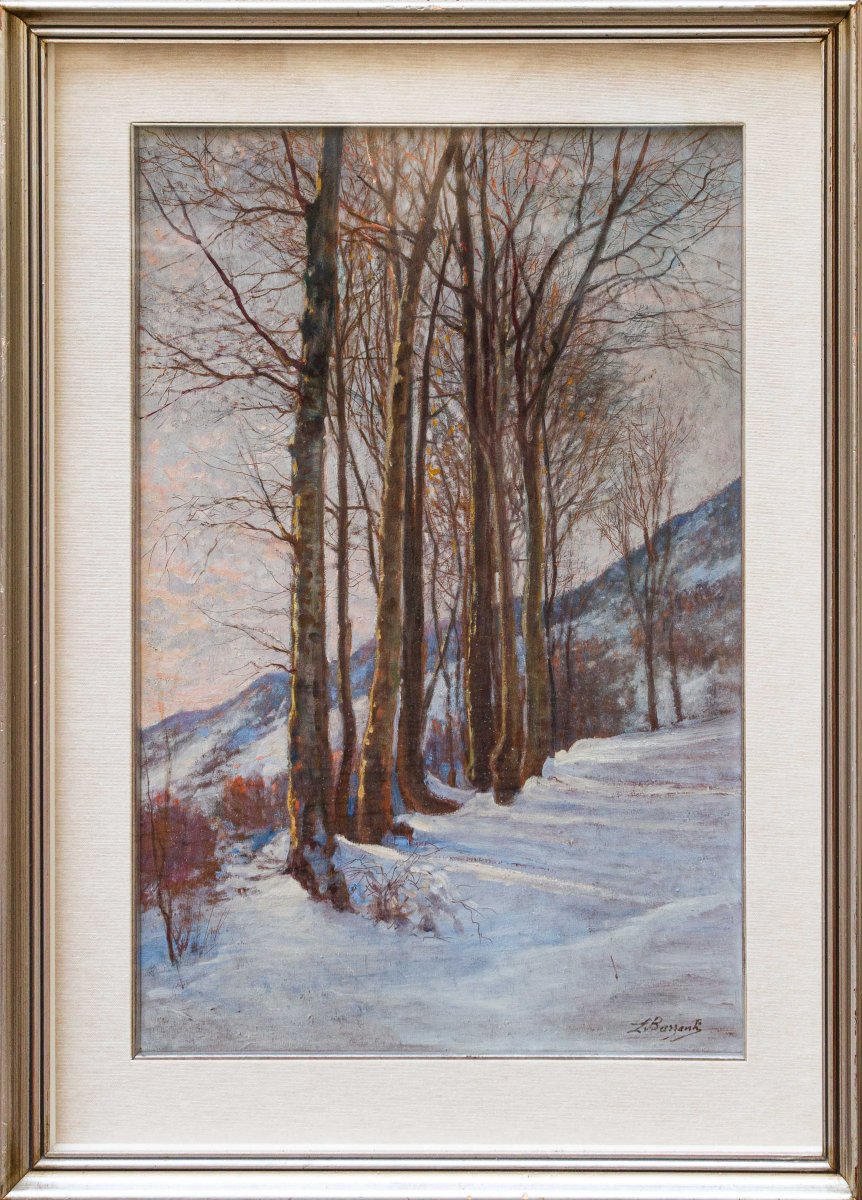 Licinio Barzanti (Forlì, 29 octobre 1857 - Côme, 4 décembre 1944), Paysage enneigé