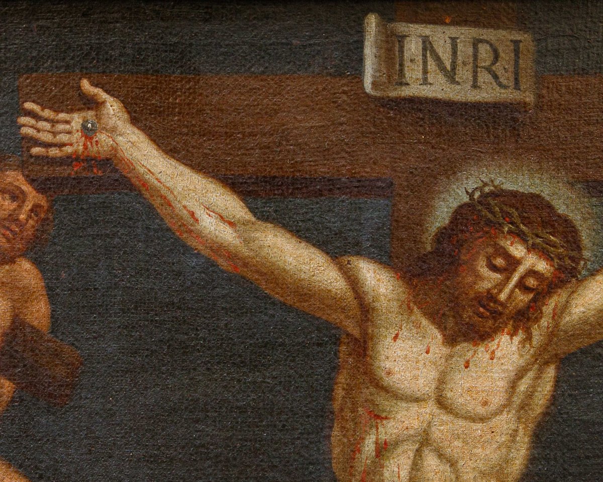 Roman School, 17th Century, The Crucifixion-photo-2