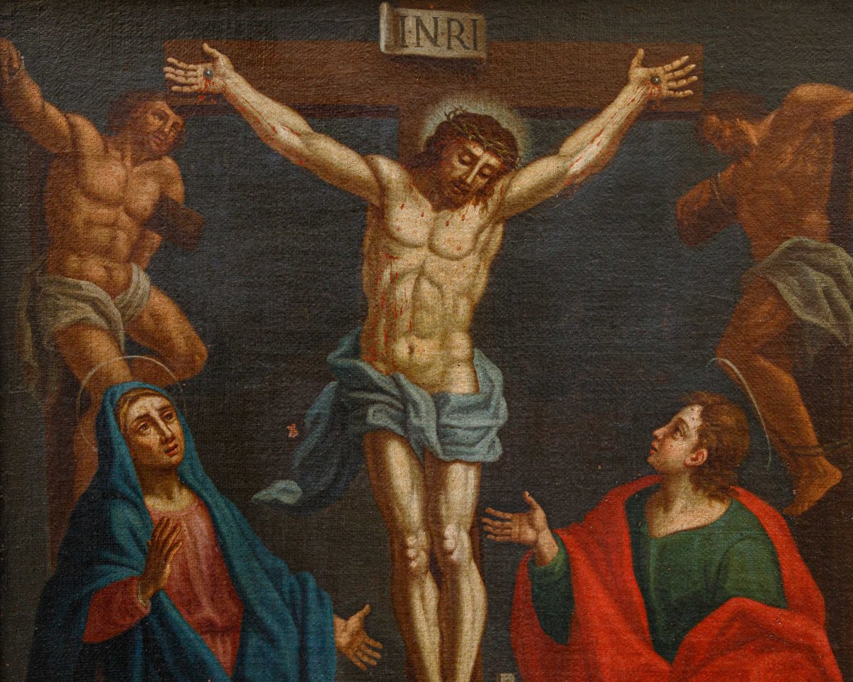 Roman School, 17th Century, The Crucifixion-photo-3
