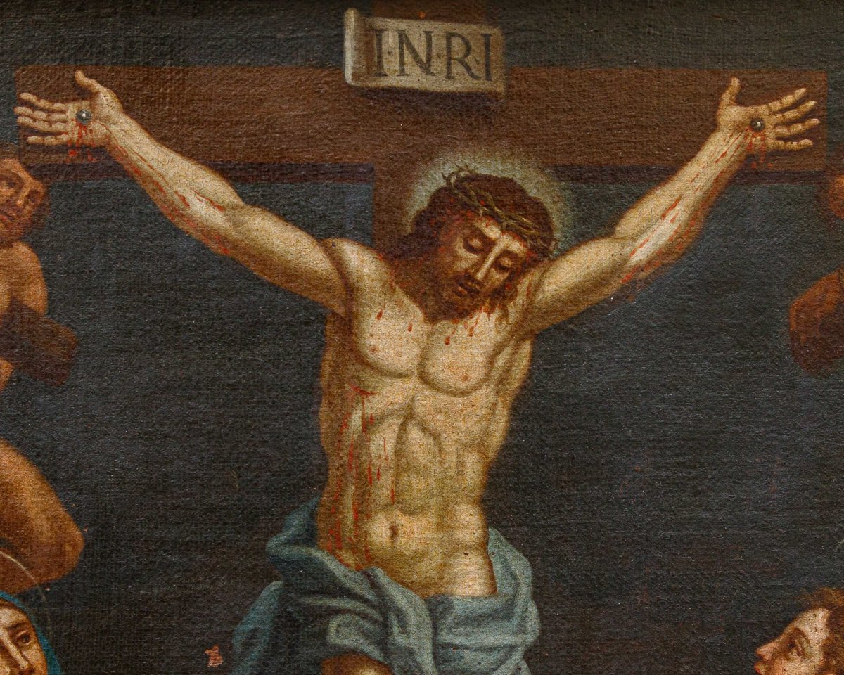 Roman School, 17th Century, The Crucifixion-photo-7