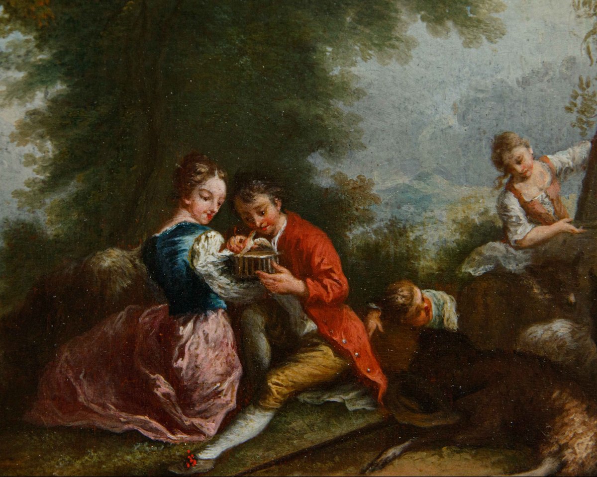 XVIIIe siècle, École française, Scènes galantes-photo-4