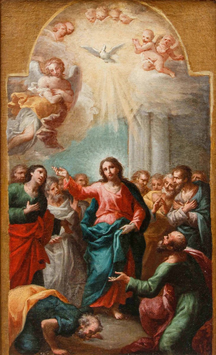 Mauro Picenardi (1735 – 1809), attr.,  Le Christ parmi les disciples-photo-3