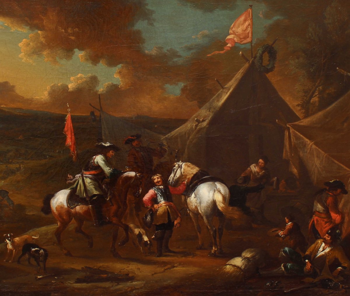 Augustus Querfurt (1696–1761), Camp With Horsemen-photo-2