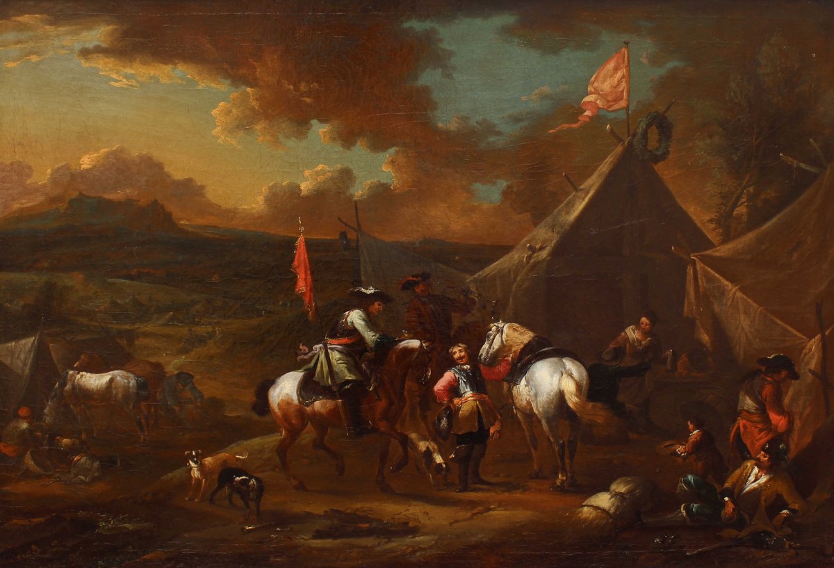 Augustus Querfurt (1696–1761), Camp With Horsemen-photo-3