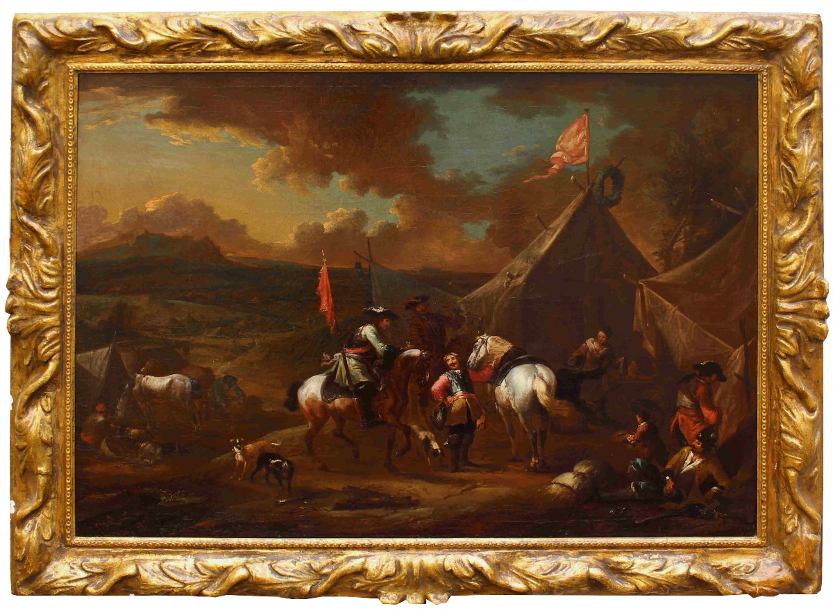 Augustus Querfurt (1696–1761), Camp With Horsemen