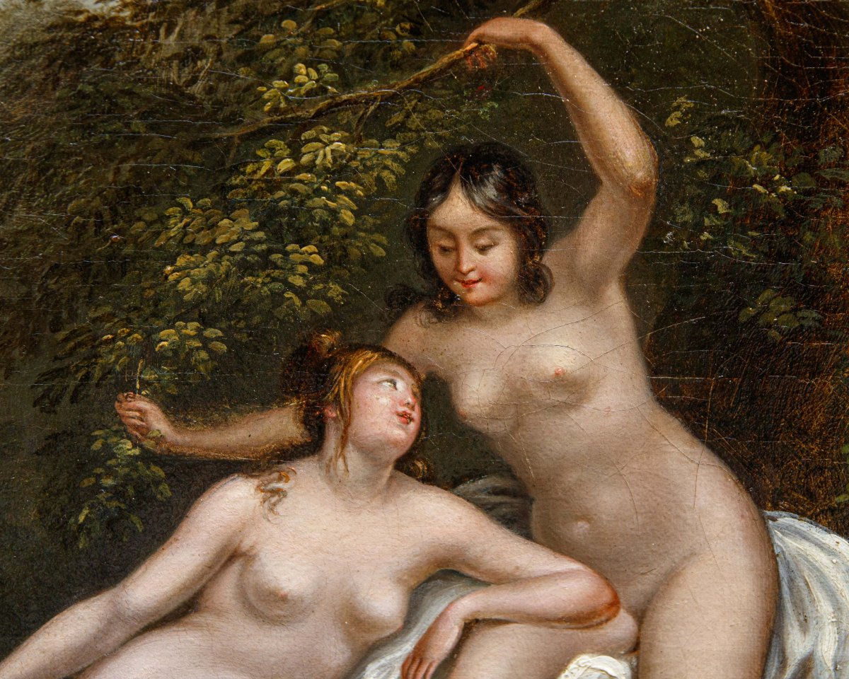 Fin du 18ème siècle - Début du 19ème siècle, Scène mythologique avec Eurydice et Paire de nymph-photo-7