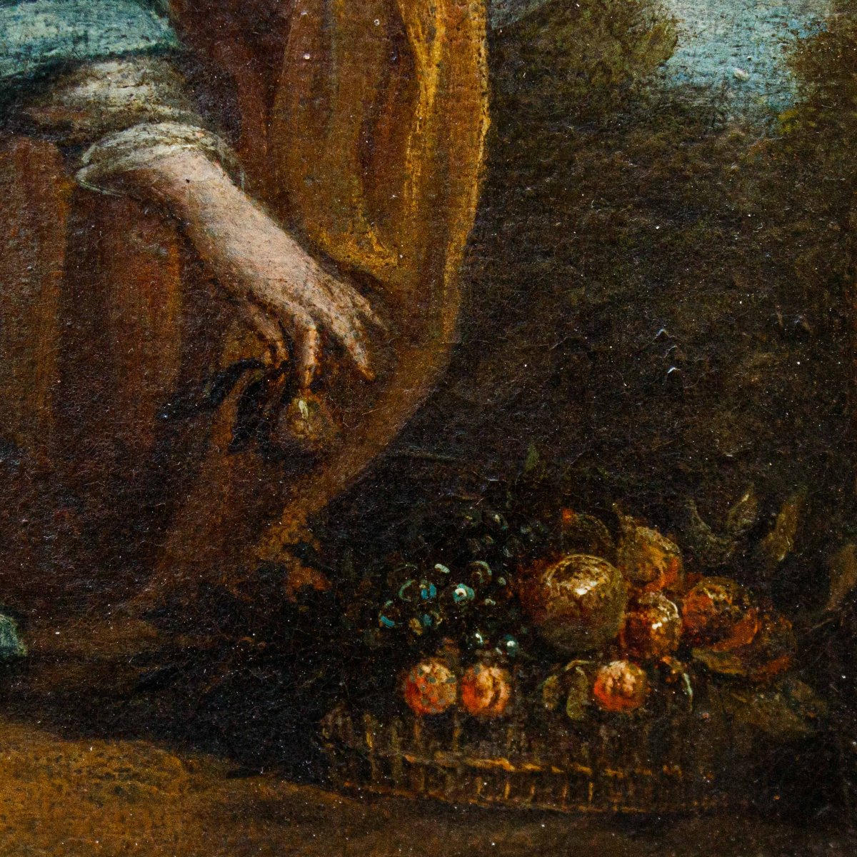 École romaine, 17ème siècle,  Vierge à l'Enfant et ange-photo-6