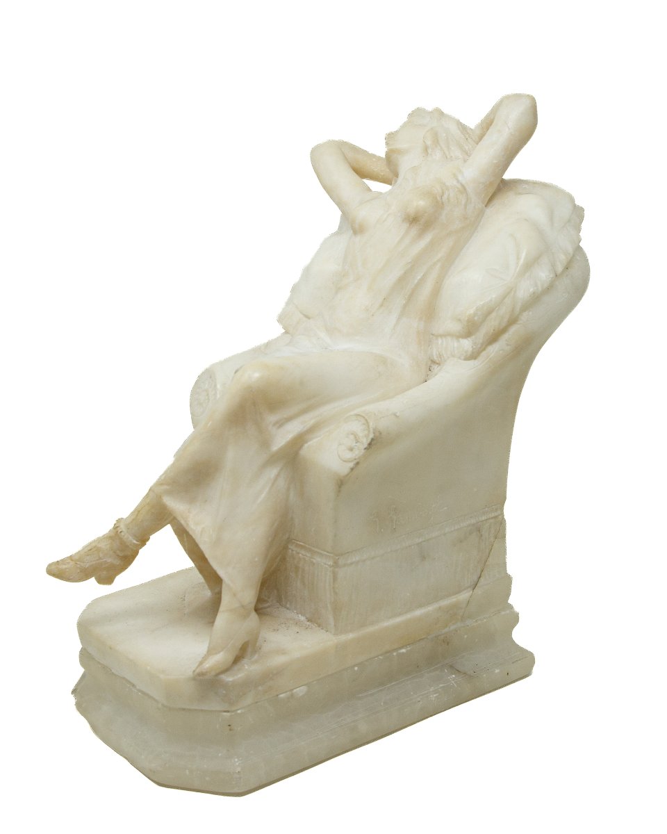 Giuseppe Gambogi (pisa, 1862 – Florence, 1938), Reclining Female Figure-photo-2
