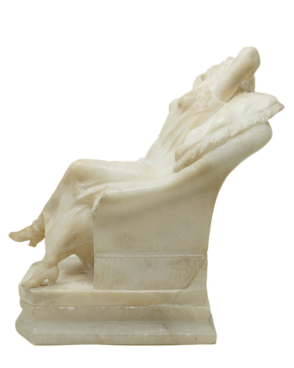 Giuseppe Gambogi (pisa, 1862 – Florence, 1938), Reclining Female Figure-photo-1