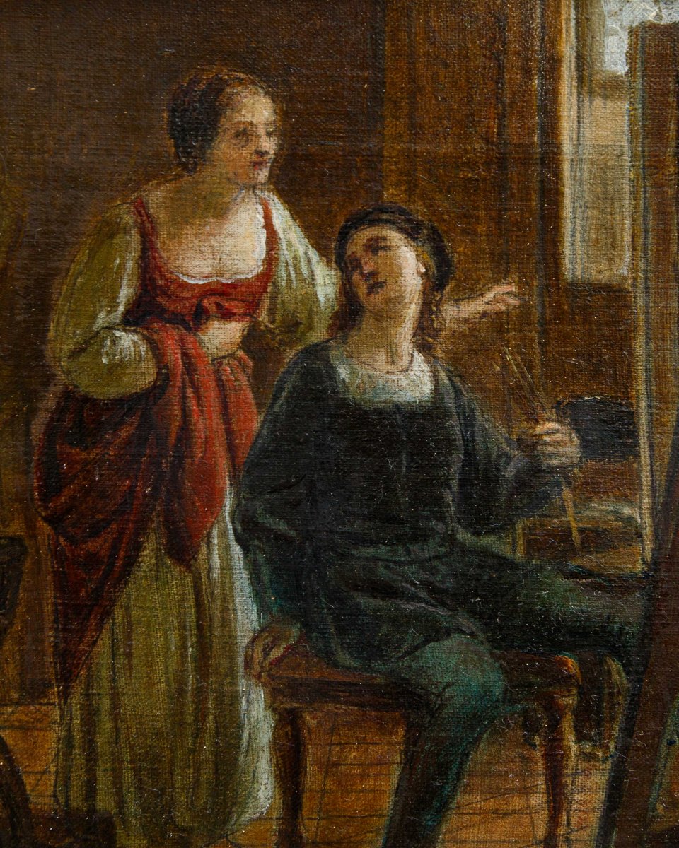 XIXe siècle, Raffaello et la Fornarina dans le studio-photo-3