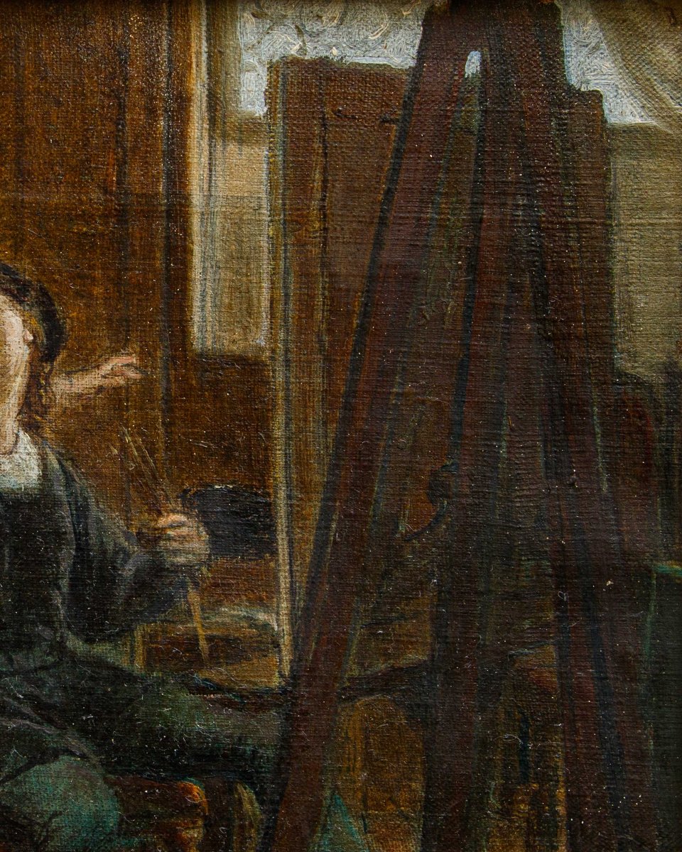 XIXe siècle, Raffaello et la Fornarina dans le studio-photo-7