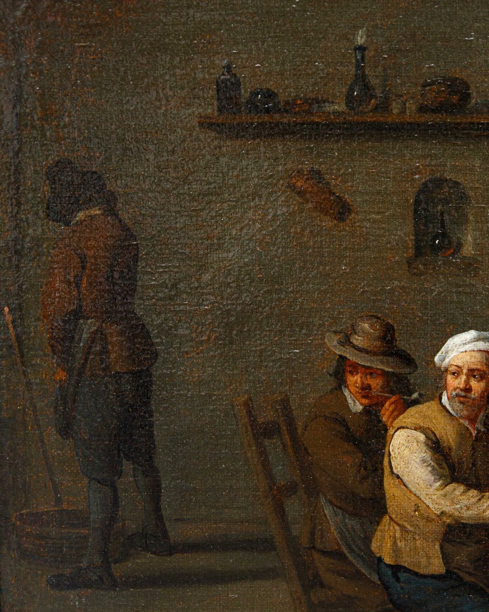 A Follower Of David Teniers (antwerp, 1610 – Brussels, 1690), *tavern With Smokers*-photo-3
