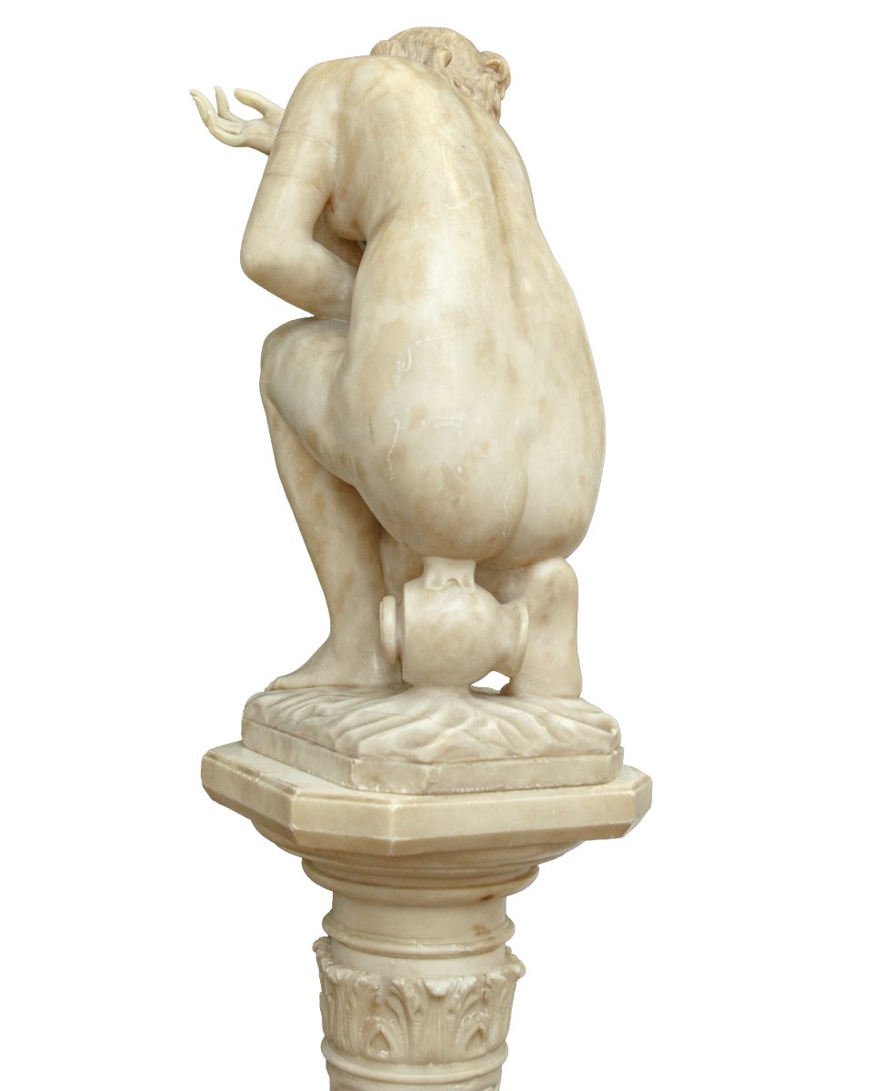 19th Century, Aphrodite Crouching On A Column-photo-1
