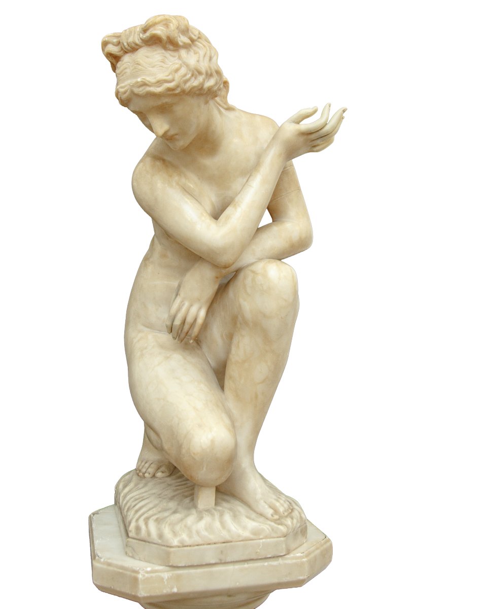 19th Century, Aphrodite Crouching On A Column-photo-2