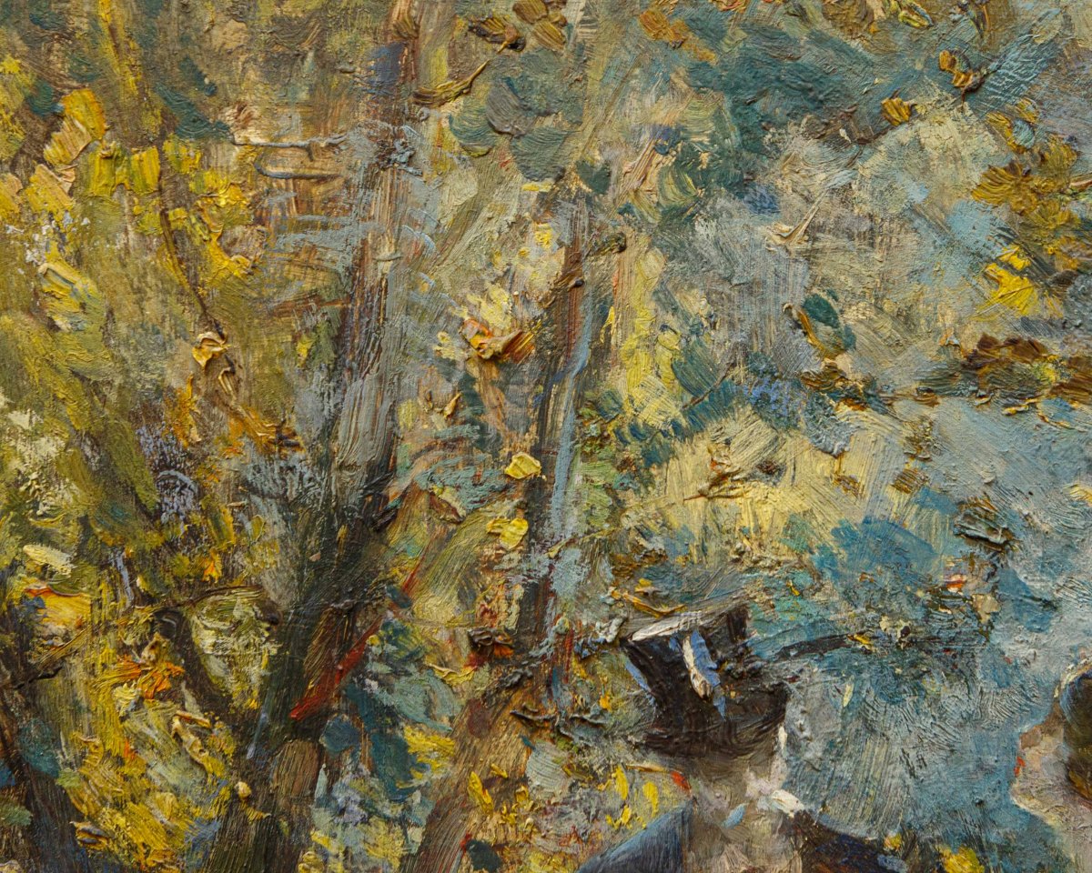 Lodovico Zambeletti (milan, 1881 – June 4, 1966), Encounters In The Park-photo-4