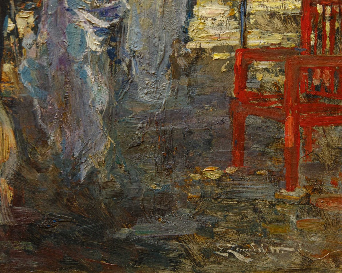 Lodovico Zambeletti (milan, 1881 – June 4, 1966), Encounters In The Park-photo-3