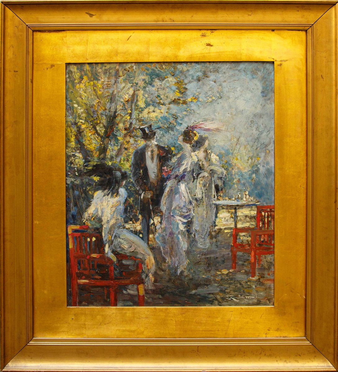 Lodovico Zambeletti (milan, 1881 – June 4, 1966), Encounters In The Park
