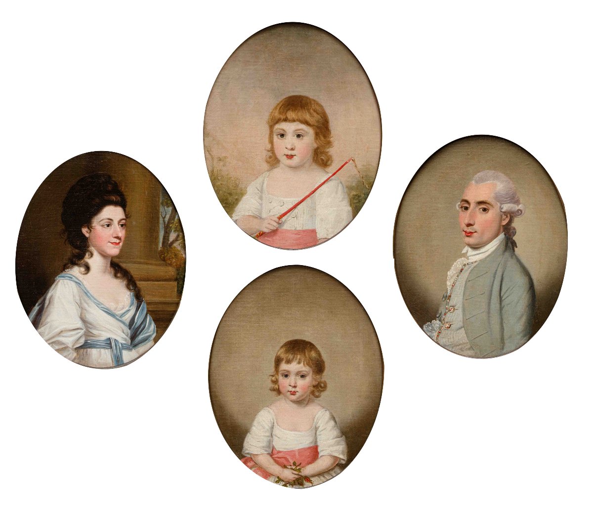 English School, Late 18th Century, Family Portraits-photo-2