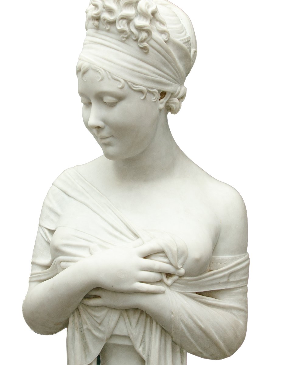 XIXe siècle, par Joseph Chinard (Lyon, 1756 - 1813), Buste de Madame Recamier-photo-2