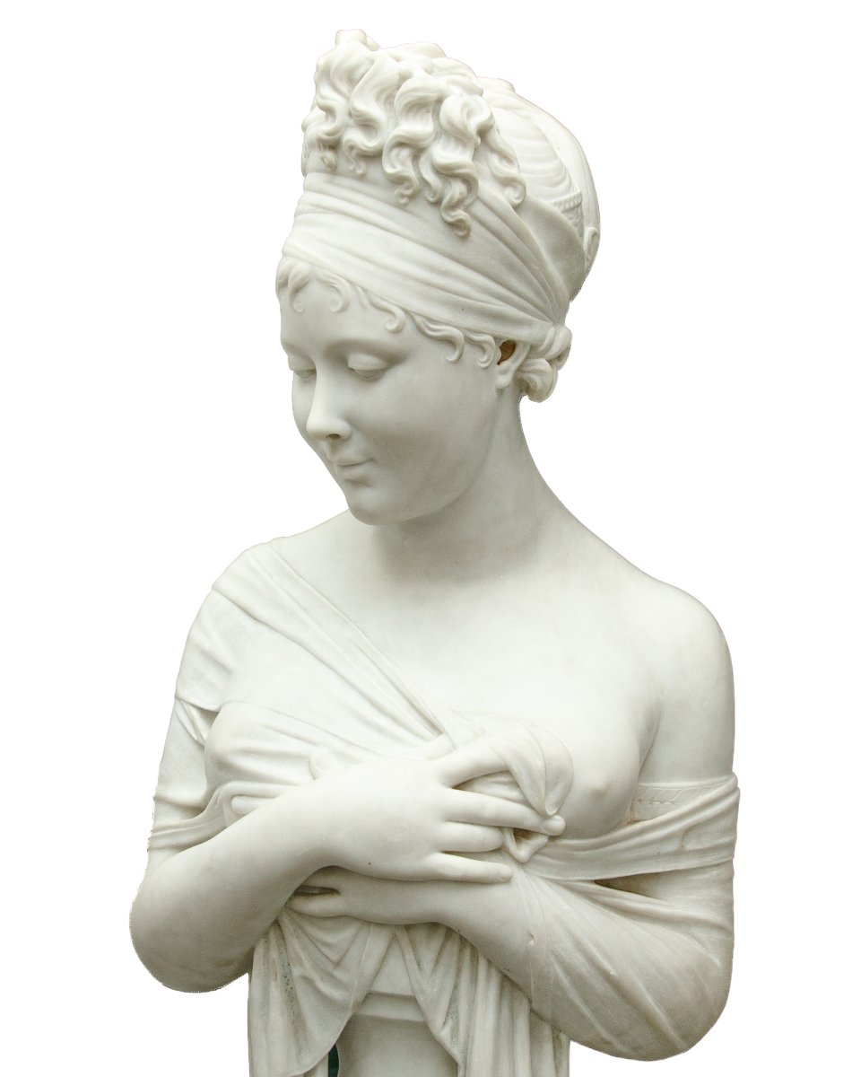 XIXe siècle, par Joseph Chinard (Lyon, 1756 - 1813), Buste de Madame Recamier-photo-1